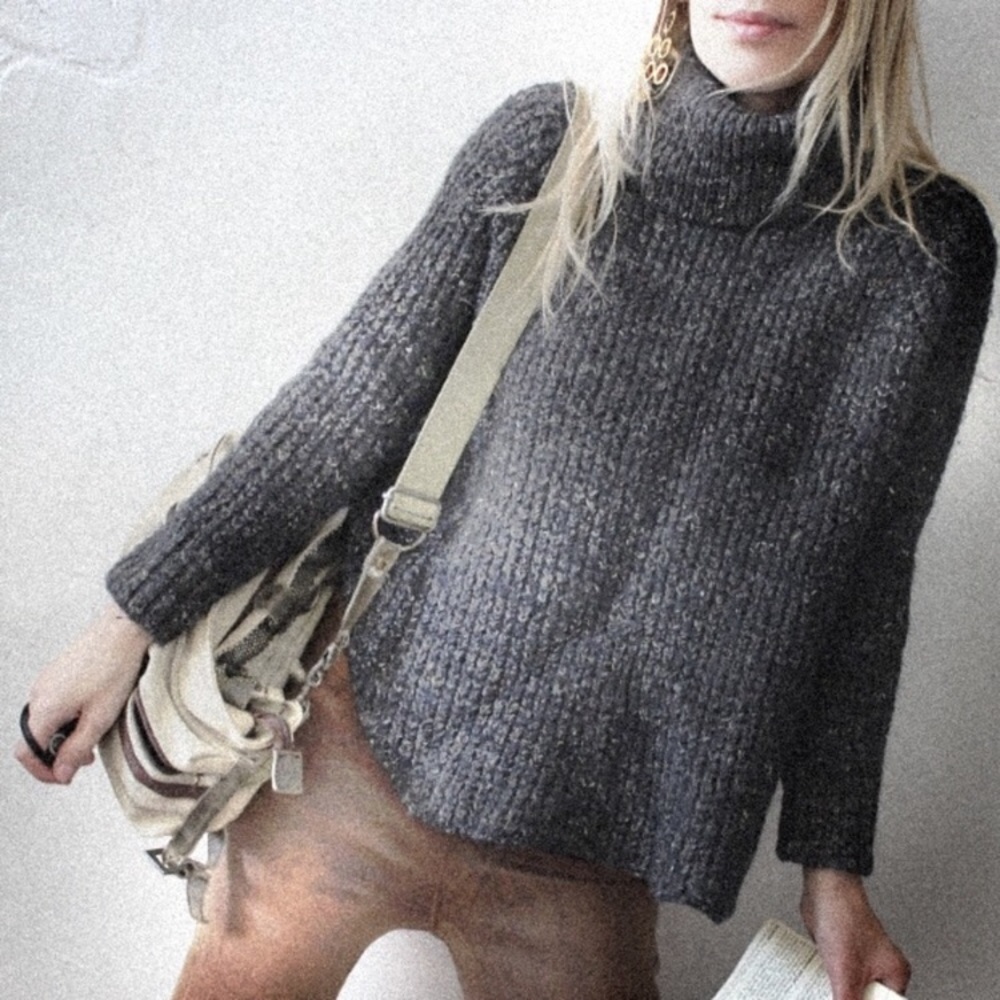 Free People Dylan Chunky Knit Turtleneck